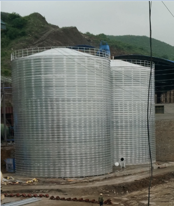 万荣粮食钢板仓的安装全过程不用热焊接